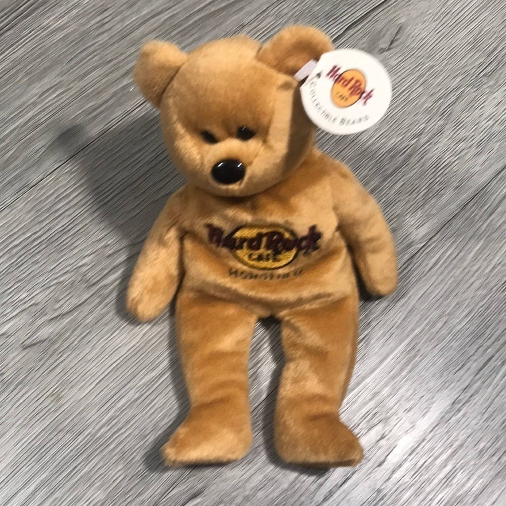 Hard Rock Cafe Honolulu‎ Isaac Beara 1st in series Plush Brown Beanie Bear NWT